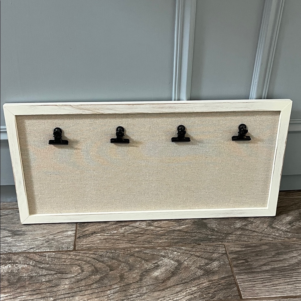 Nicole Miller Beige and Black Wall Hook Board